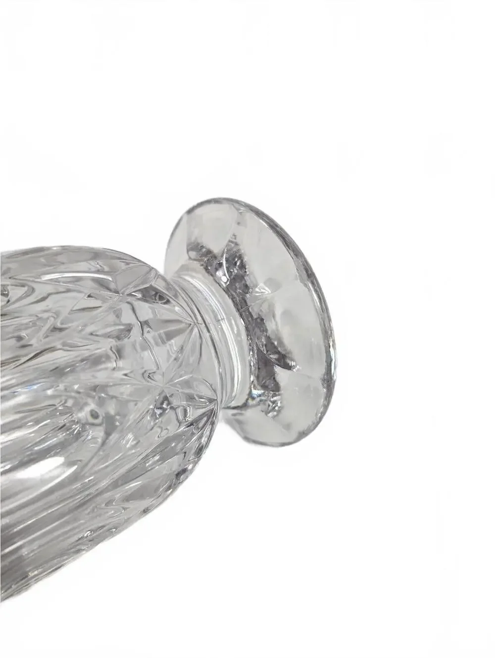 Vintage Cut Crystal Footed Vase 9.5